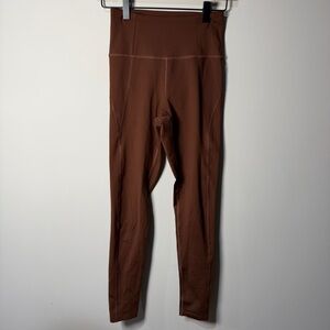 Girlfriend Collective XS Brown High-Waisted Leggings
